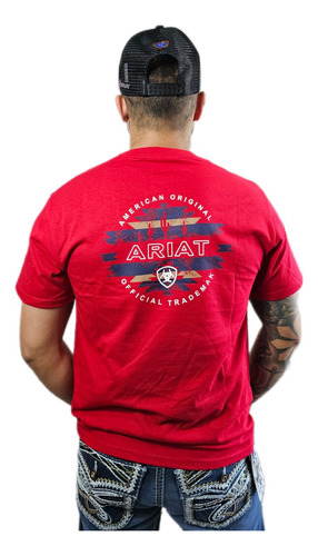 Playera Ariat Caballero Doble Estampado