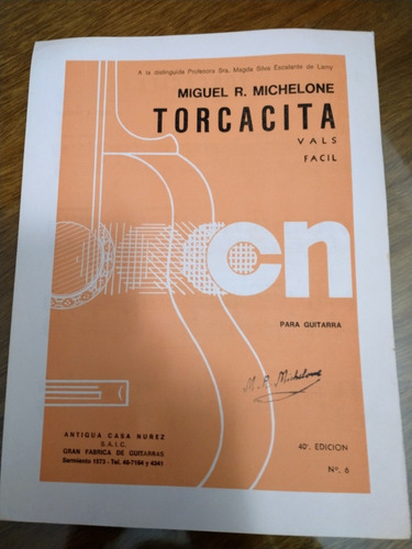 Partitura Torcacita, Vals Fácil Por Miguel R.michelone