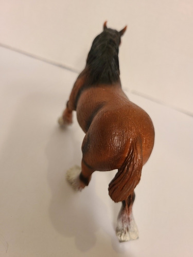 Figura Yegua Caballo Shire Niño Plástico Juguete Colección