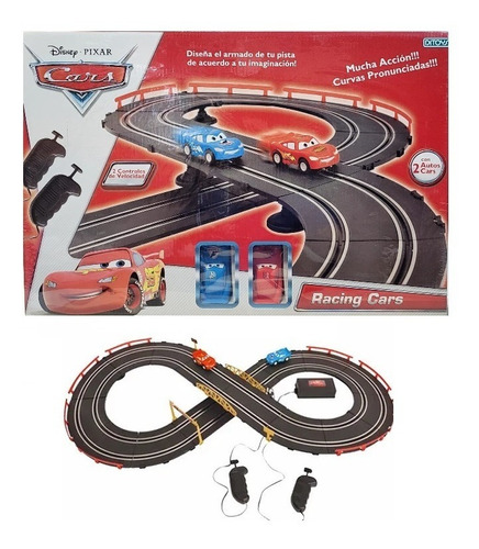 Pista Autos Racing Cars Pulsador Ditoys Disney Casa Valente