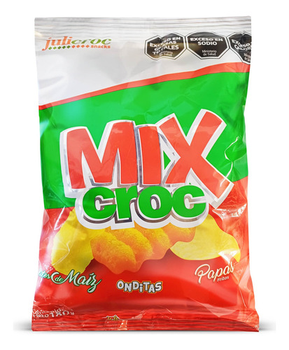 Mix Croc Snack Papas Fritas Onditas Palitos Julicroc 180g