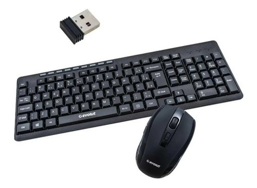 Combo Teclado E Mouse Office Sem Fio Evolut Eo502