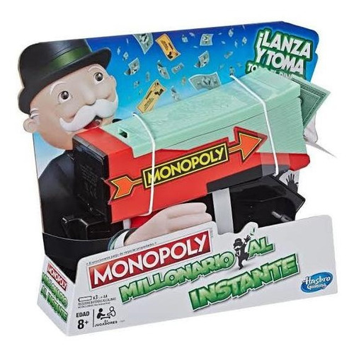 Imagen 1 de 5 de Monopoly Millonario Al Instante De Hasbro