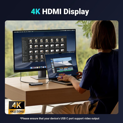 Docking Revodok 7 En 1 Ugreen Tf Hdmi Usb Y C 3.2 Carga 100w
