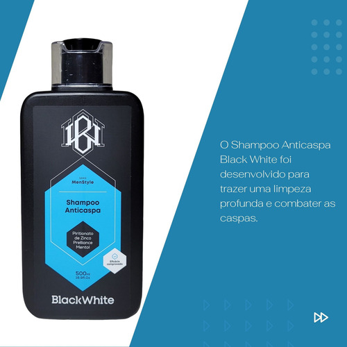 Shampoo Anticaspa 500ml - Black White