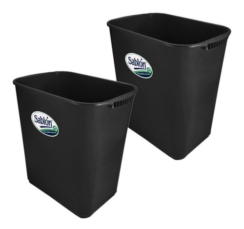 Bote de basura Sablón JUMBO 26Lnegro 2 unidades