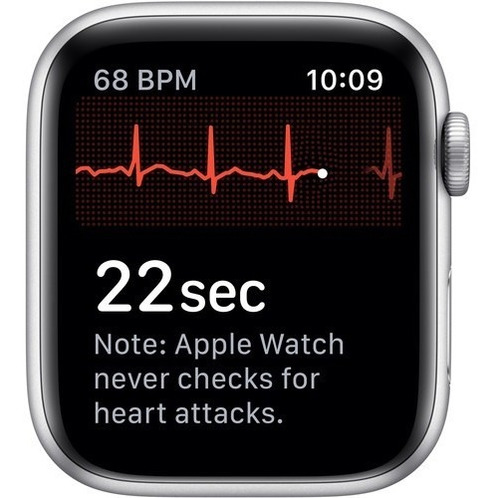 Apple Watch Series 5 44mm Silver, Black Nike 12x S/juros