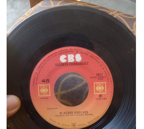 Lote Discos De Acetato Vinilo Vicente Fernández Ranchera (Usado)