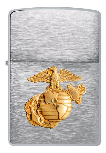 Encendedor Zippo Cromado Emblema Marines Usa