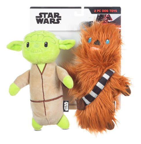 Pack Juguetes Perros Star Wars: Yoda Y Chewbacca.