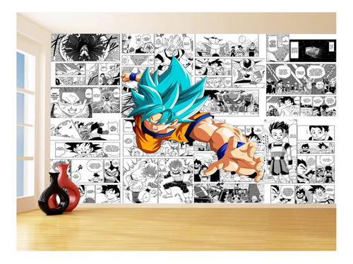 Papel De Parede Dragon Ball Goku Página Manga 3,5m Dbz659