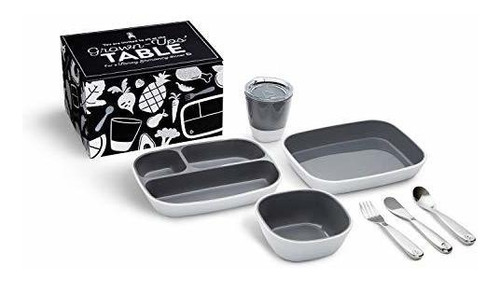 Munchkin Juego De Comedor Para Niños Color Gris