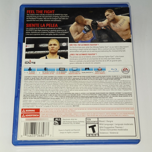 Ufc Electronic Arts Play Station 4 Físico / Longaniza Games (Reacondicionado)