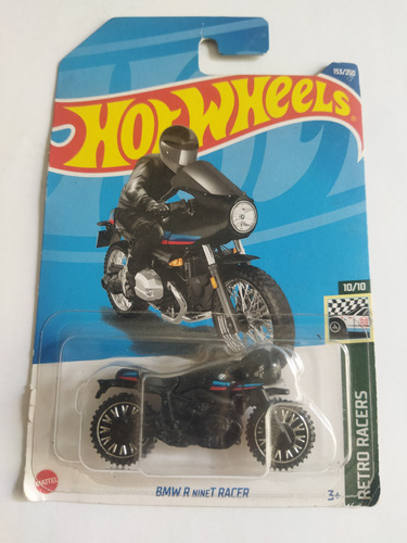 Hot Wheels Bmw R Nine T Racer Moto Retro 10/10 Negra Mt2