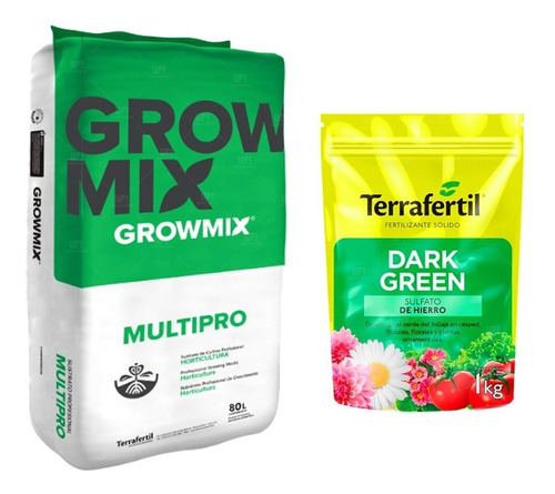 Sustrato Growmix Terrafertil Multipro 80lts Con Dark Green