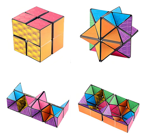 Juguete Cubo Magico Cambia Forma Rompecabezas Niños 2 Piezas