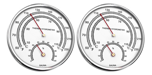 Termómetro E Higrómetro Para Sauna 2 En 1, Diseño Plegable