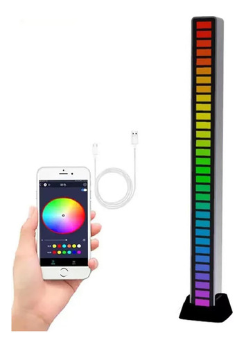 Lámpara De Captación Led Rgb De 18 Colores Con Control De So