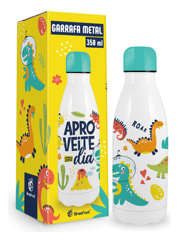 Garrafa Termica Metal Neo 350ml Infantil Dino Aproveite