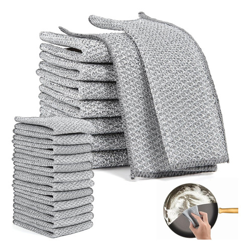 Almohadillas De Fregar Metálicas Reutilizables Para Cocina20