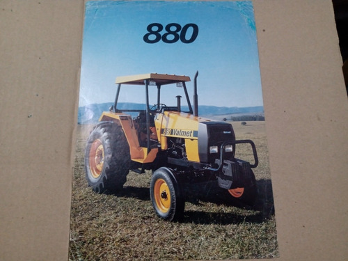 Folder Catálogo Trator Valmet 880 Medida 21x30 Cms Com 2 Pgs (Usado)