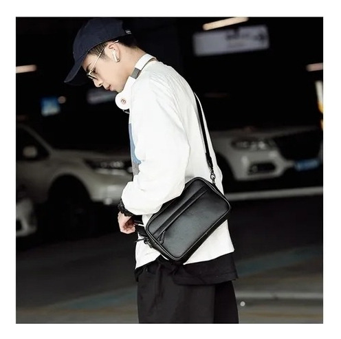 Bolsos De Un Solo Hombro De Cuero For Hombres De Moda