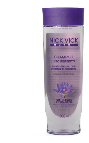 Shampoo Liso Perfeito Nick Vick Nutri 300ml Cabelos Lisos