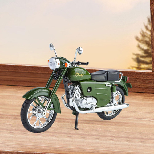 Modelo De Motocicleta A Escala 1:10, Obra De Arte, Verde