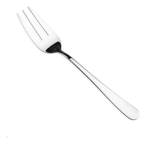 Tenedor De Servicio Acero Inoxidable 25.7 Cm Mango Plateado