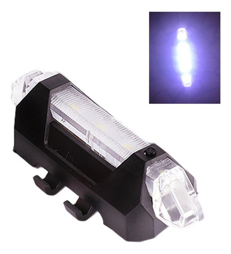 Luz Led Bicicleta O Casco O Delantera Recargable Blanca