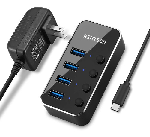 Concentrador Usb 4 Puerto 3.0 Hub Expansor Aluminio Ca 5