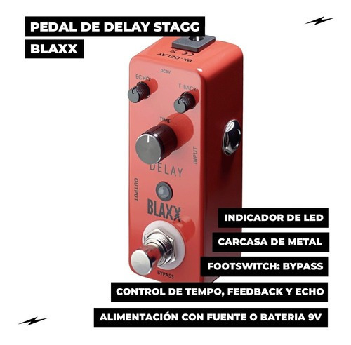 Pedal De Efecto Stagg Blaxx Delay Para Guitarra