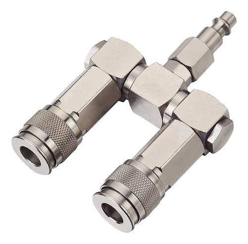 Conector De Aire Doble Giratorio De 1/4 A 360°, Americano Ni