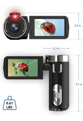Videocámara Oiexi 4k Con Zoom Digital De 18x, Cámara Vloggin