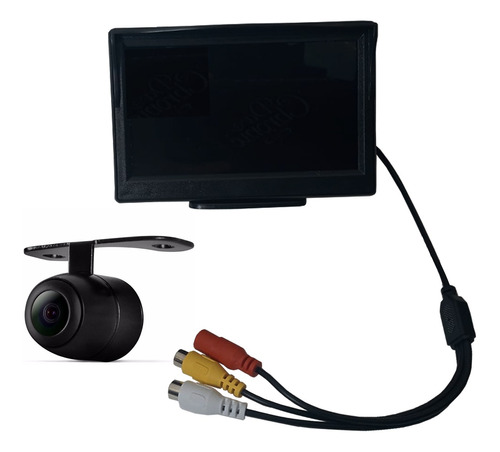 Tela Lcd 4,3 Vídeo + Câmera Estacionamento Ré Monitor Dvd