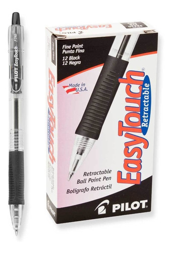 Boligrafo Pilot Pen 32210 Touch Retractil Negro C/12 /v