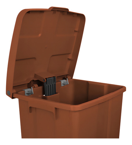 Lixeira 60 Litros Quadrada Com Pedal e Tampa
