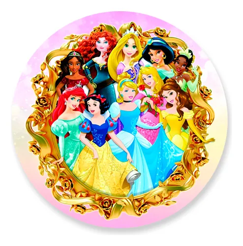 comprar Capa Painel Redondo 1,5 Sublimado Cu002Felástico Tema Princesas