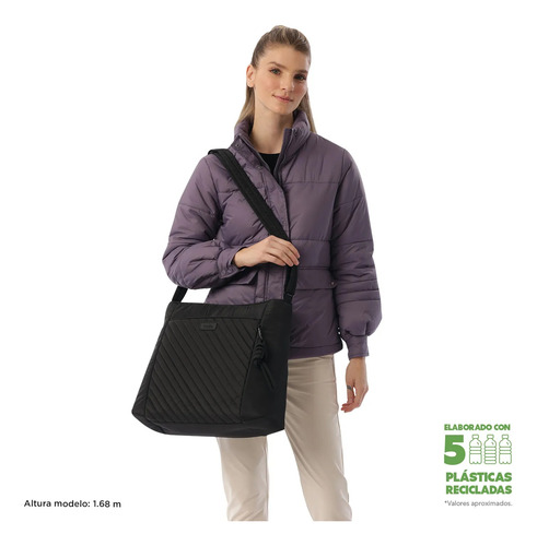 Totto Bolsa De Dama - Mujer Crossbody Tote Con Porta Laptop Negro (black)