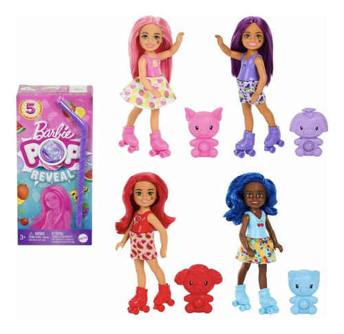 Muñeca Barbie Pop Reveal Chelsea 5 Sorpresas Y Mascota