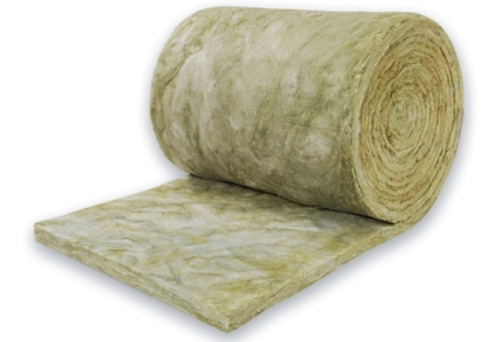Imagen 2 de 3 de Lana De Roca Mineral En Rollo De 5 Metros X 50mm 40kg/m3