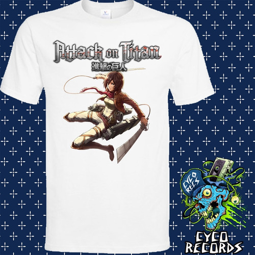 Attack On Titan - Mikasa - Animacion - Polera- Cyco Records