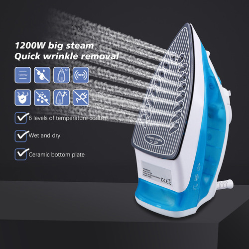Plancha Vaporizador 1200w Ropa Antiadherente Hogar Lau