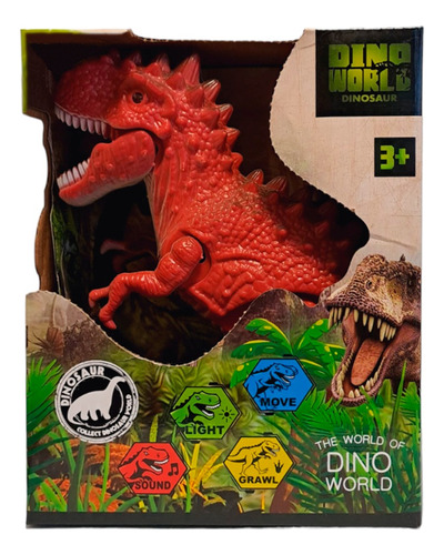 Dinosaurio T-rex Con Luz Sonido Y Movimiento Dino World