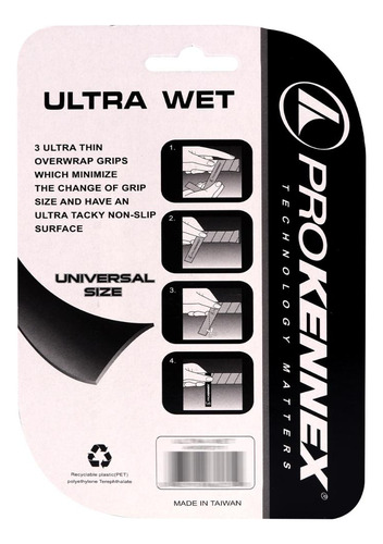 Overgrip Prokennex Ultra Wet Com 03 Unidades - Preto