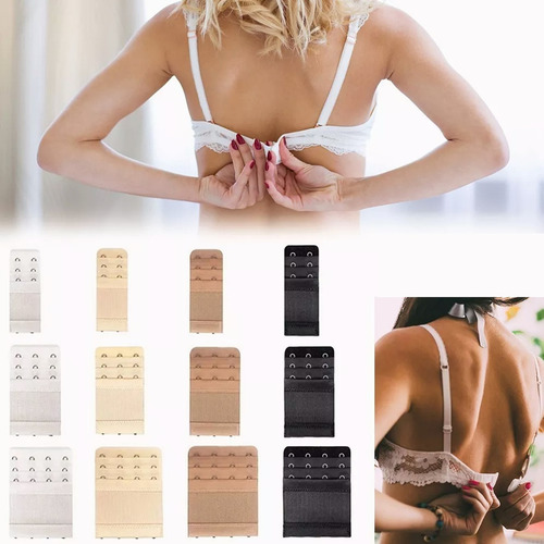 Extensiones Bra Brasier Mujer Extensores 3 Ganchos12pcs