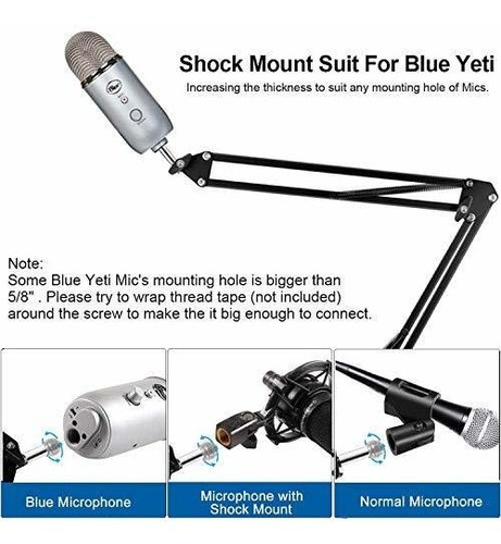 Mic Stand For Blue Snowball And Ice Suspension Boom Scissor