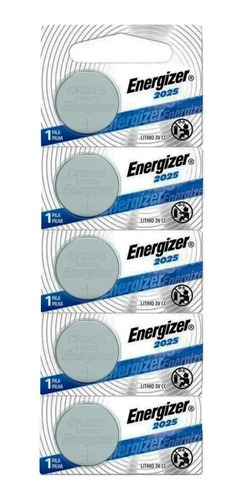 Pilas Energizer Cr2025 X5 Pilas Botón Alarmas Lithium Coin