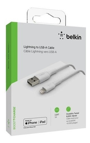 Belkin Cable Datos & Carga  Lightning Usba 3mts