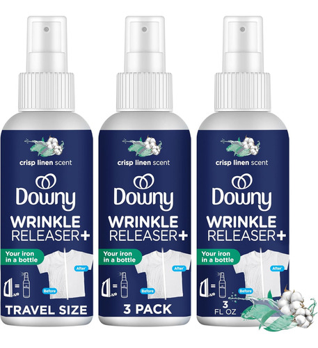 3x Downy Wrinkle Releaser Desamassa Tecidos Sem Passar 90ml